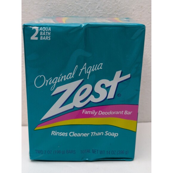Zest Deodorant Bar Soap Zestfully Clean Bar Sealed 2 7oz Vintage 1992 NOS NEW - Picture 1 of 5